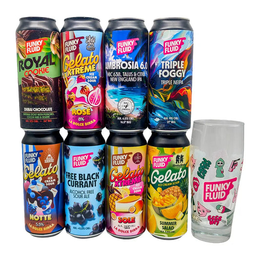 Funky Fluid - Package Deal (8x) + Glas