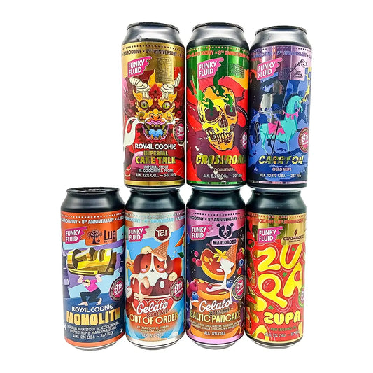 Funky Fluid 8th Anniversary Cans Package Deal (7x)